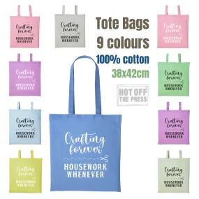 Crafting Tote Bag Cotton Shopper CRAFTERS CRAFT Personalised Text Reusable