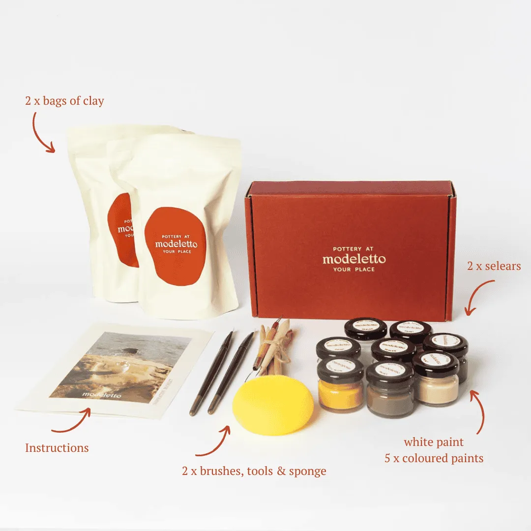 Date night pottery kit bundle