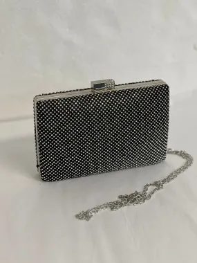 Diamonte Black Evening Clutch