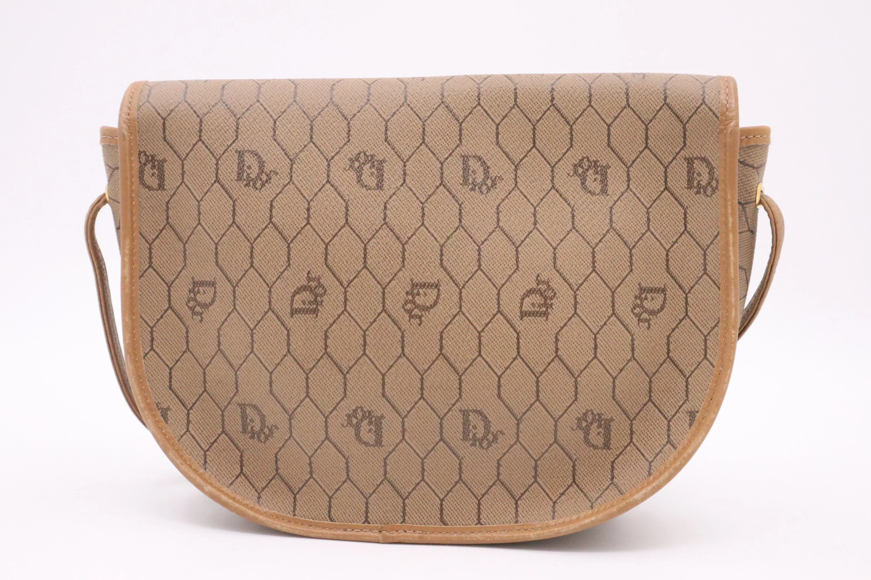 Dior Crossbody Bag in Brown Honeycomb Canvas