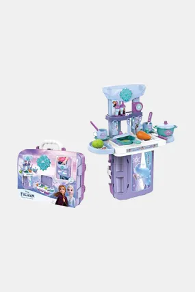 Disney Girls Blue Frozen  Kitchen Play Suitcase (30 Piece)