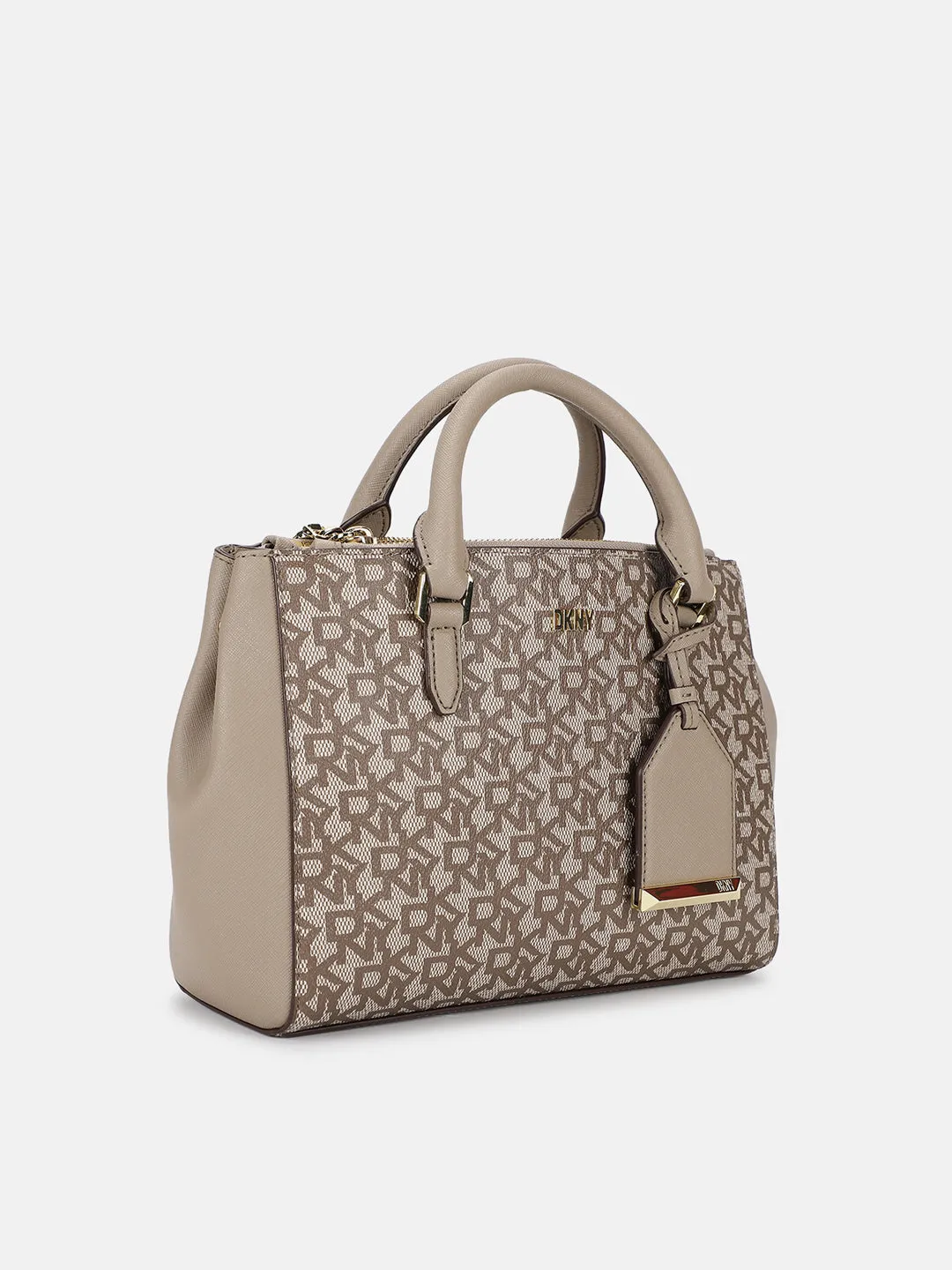 Dkny Women Beige Printed Shoulder Bag