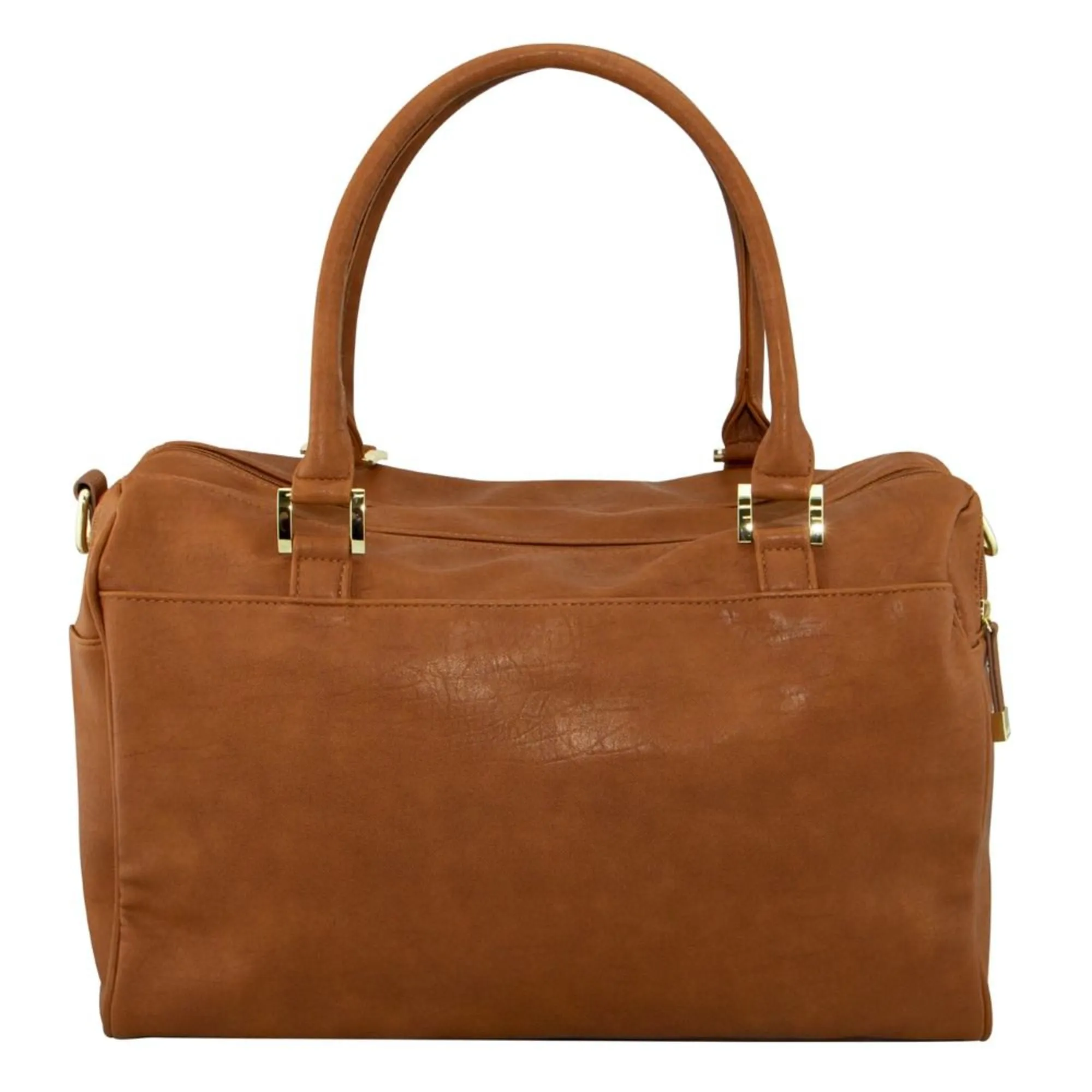 Double Zip Satchel Nappy Bag - Amber