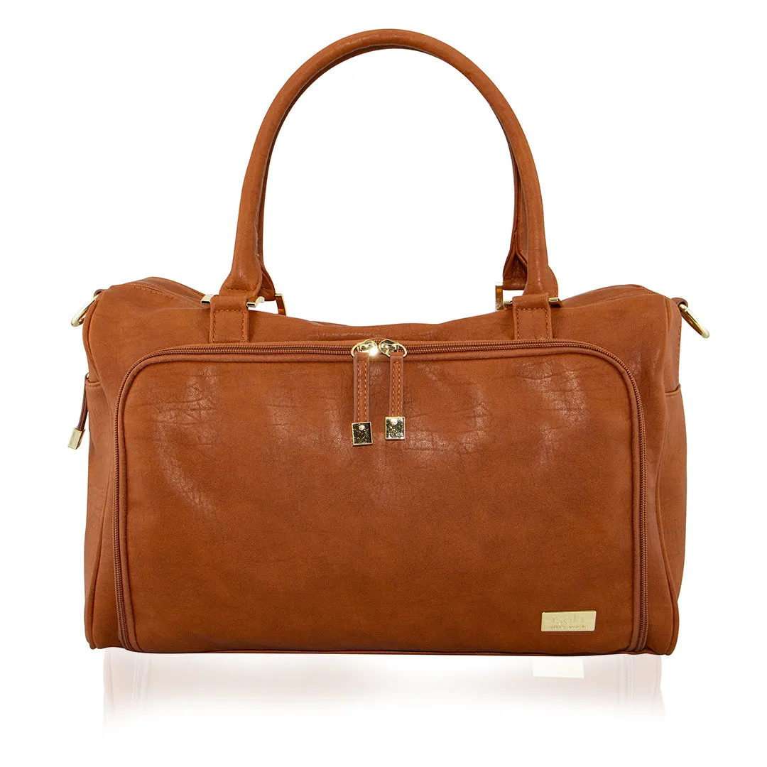 Double Zip Satchel Nappy Bag - Amber