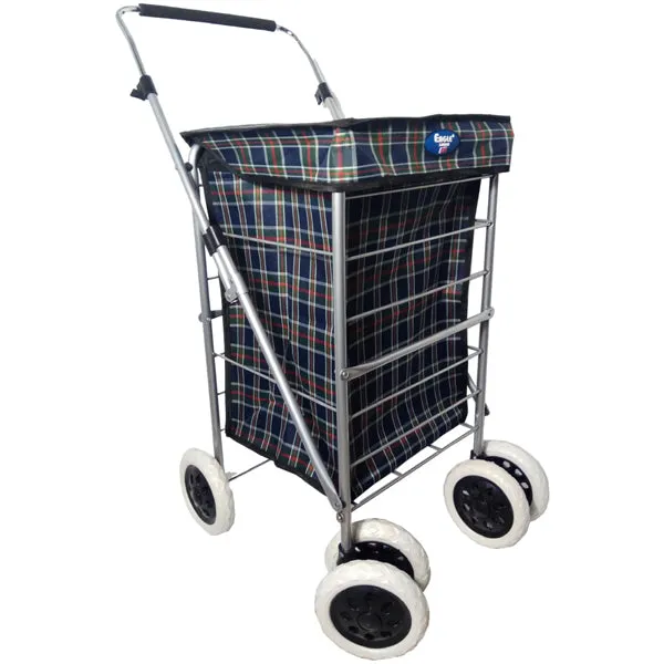 Eagle London Deluxe Shopping Trolley 6 Wheels - Beautiful Tartan Print