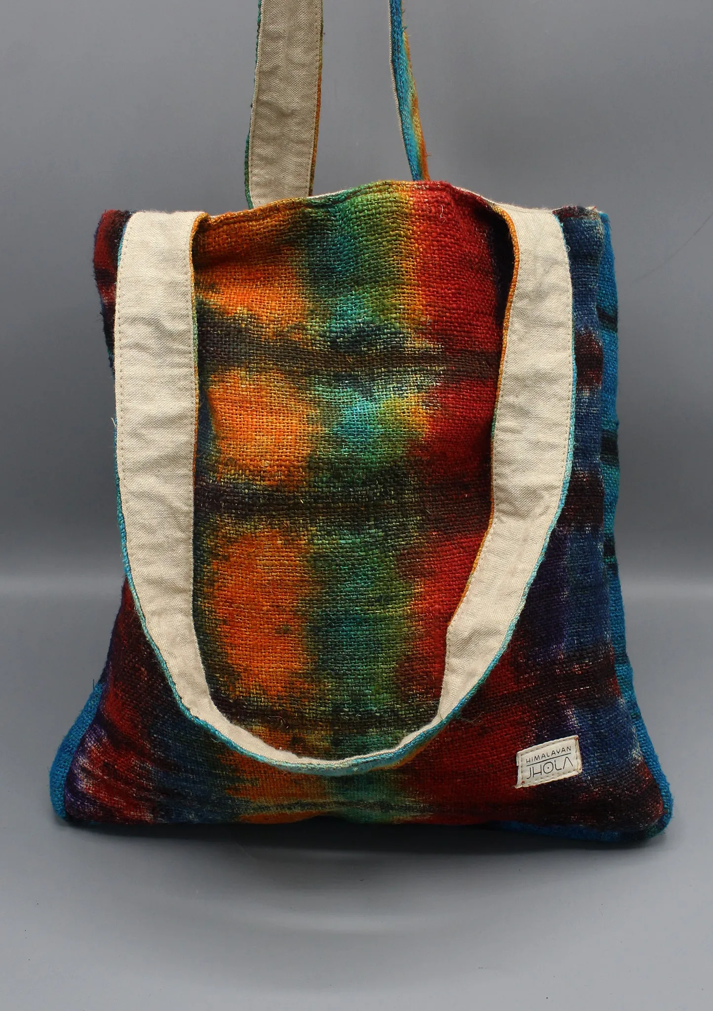 Earthy Rainbow Hemp Tote Grocery Bag