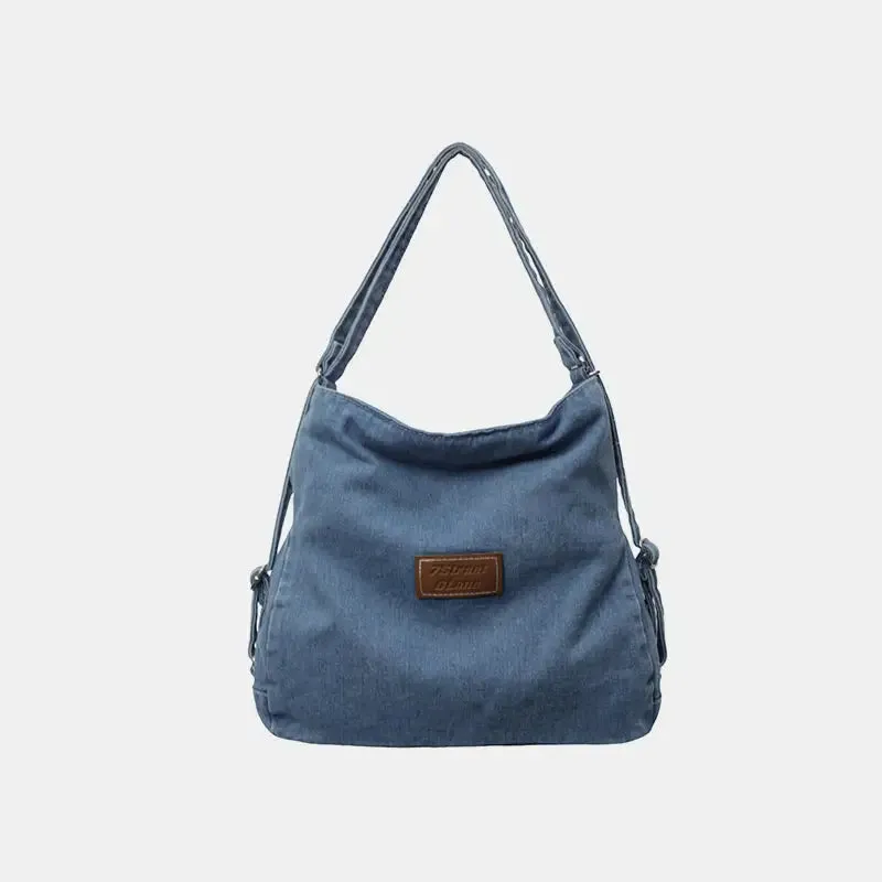 Elevate Your Style with the Adjustable Strap Denim Shoulder Bag