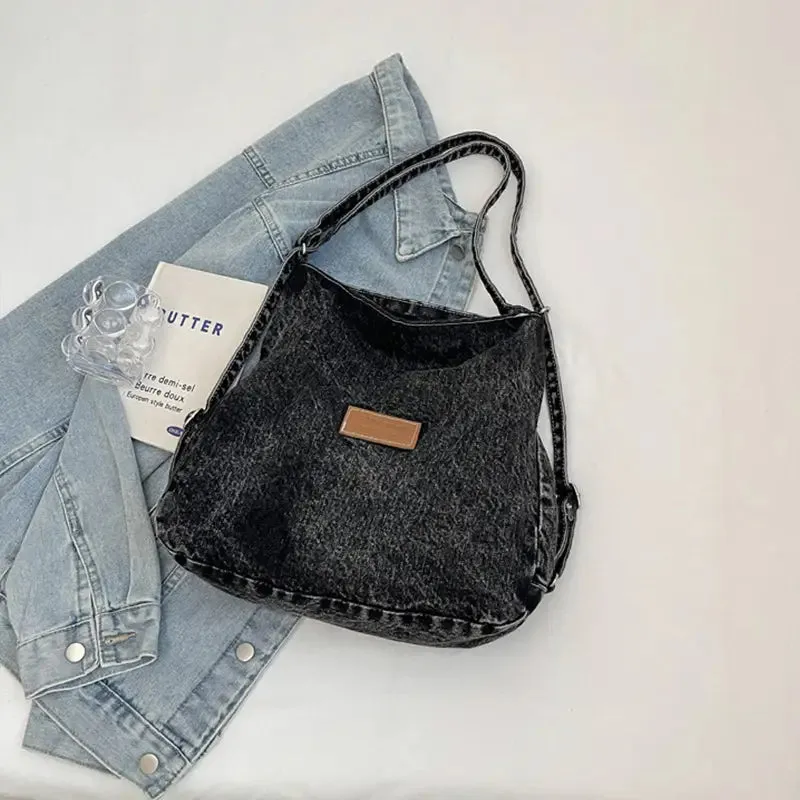 Elevate Your Style with the Adjustable Strap Denim Shoulder Bag