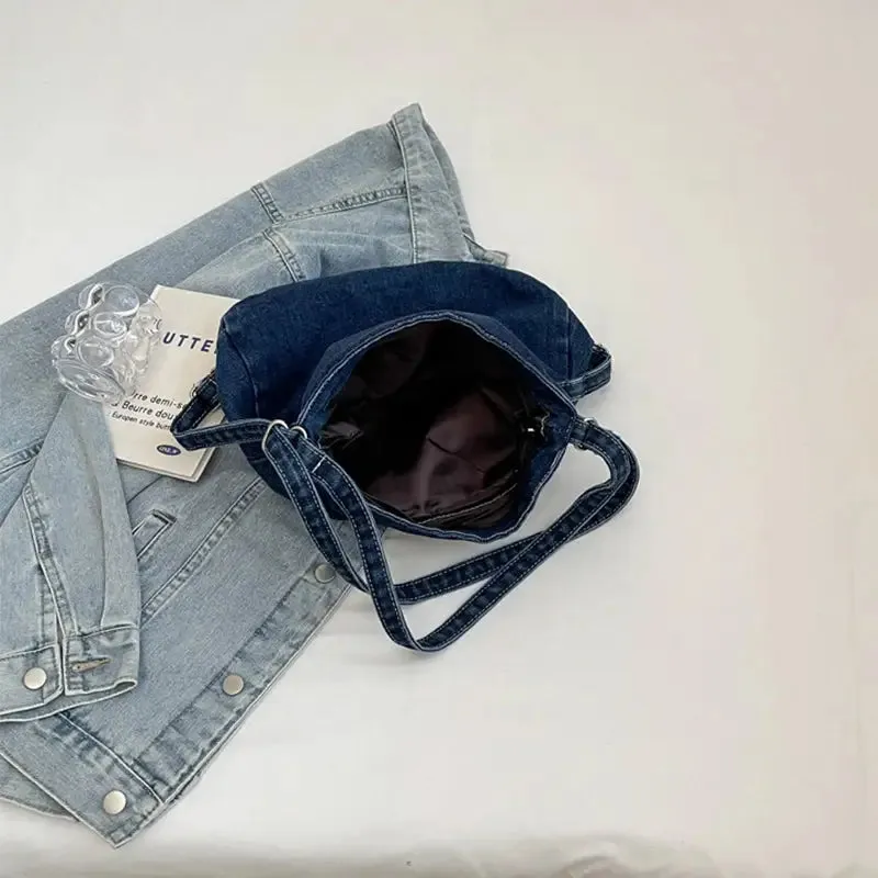 Elevate Your Style with the Adjustable Strap Denim Shoulder Bag