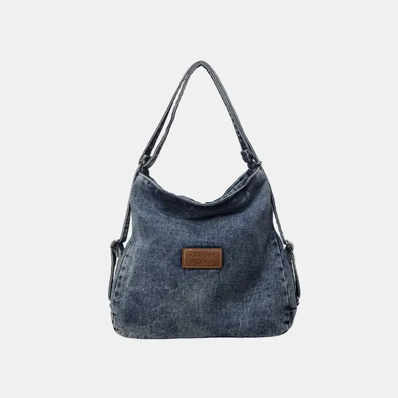 Elevate Your Style with the Adjustable Strap Denim Shoulder Bag