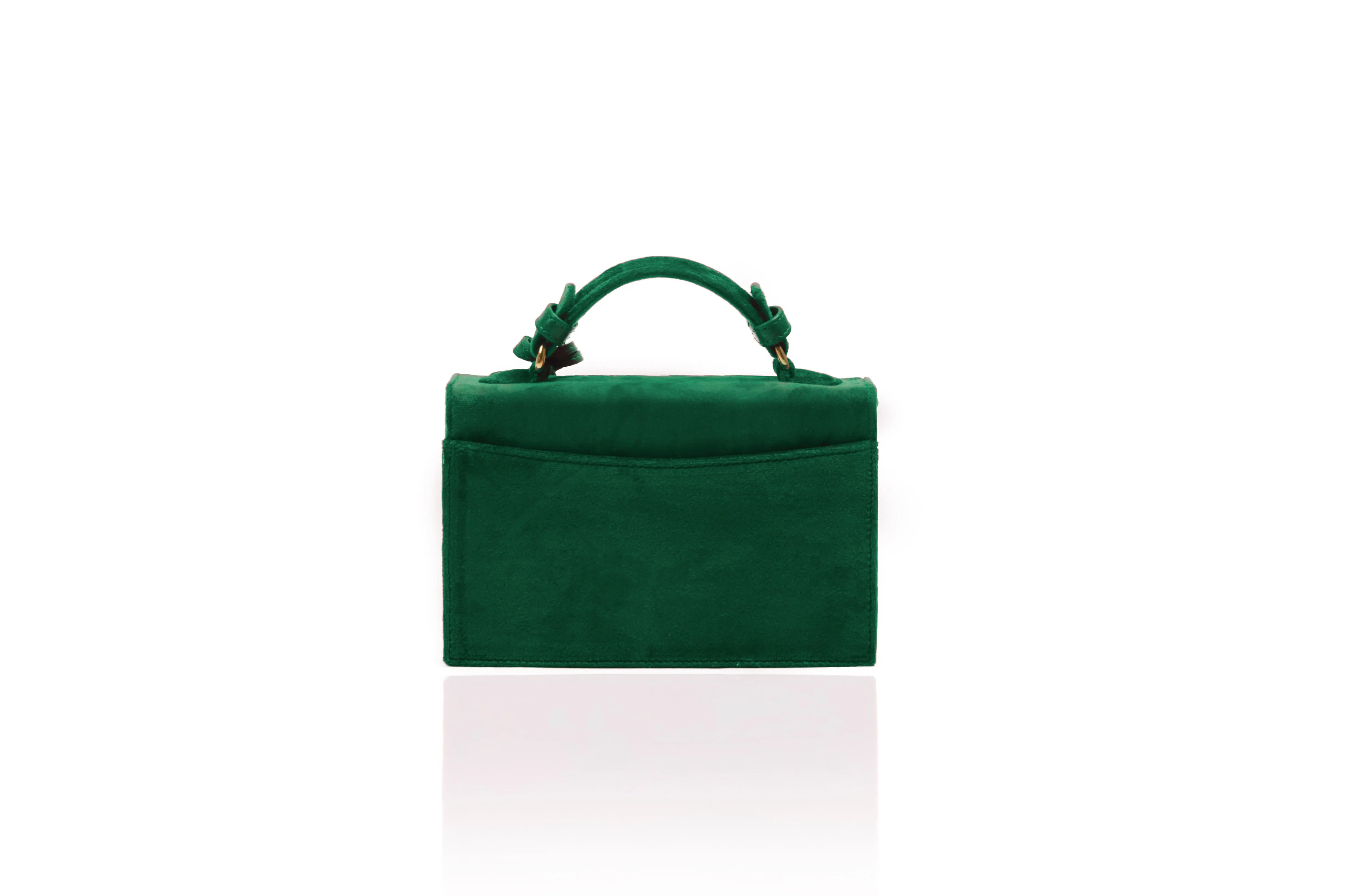 Emerald Green Velvet Mini Cynthia Top Handle