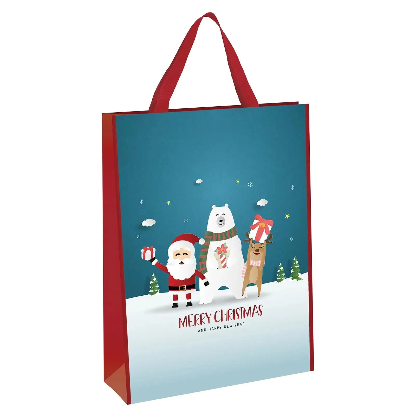 Extra Large Christmas Shopping Gift Bag Woven Design 50 x 70cm