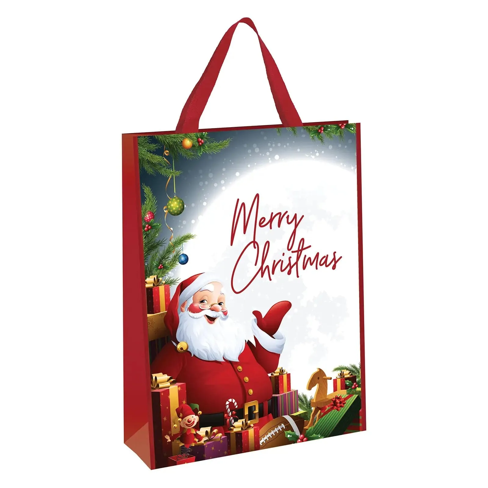 Extra Large Christmas Shopping Gift Bag Woven Design 50 x 70cm