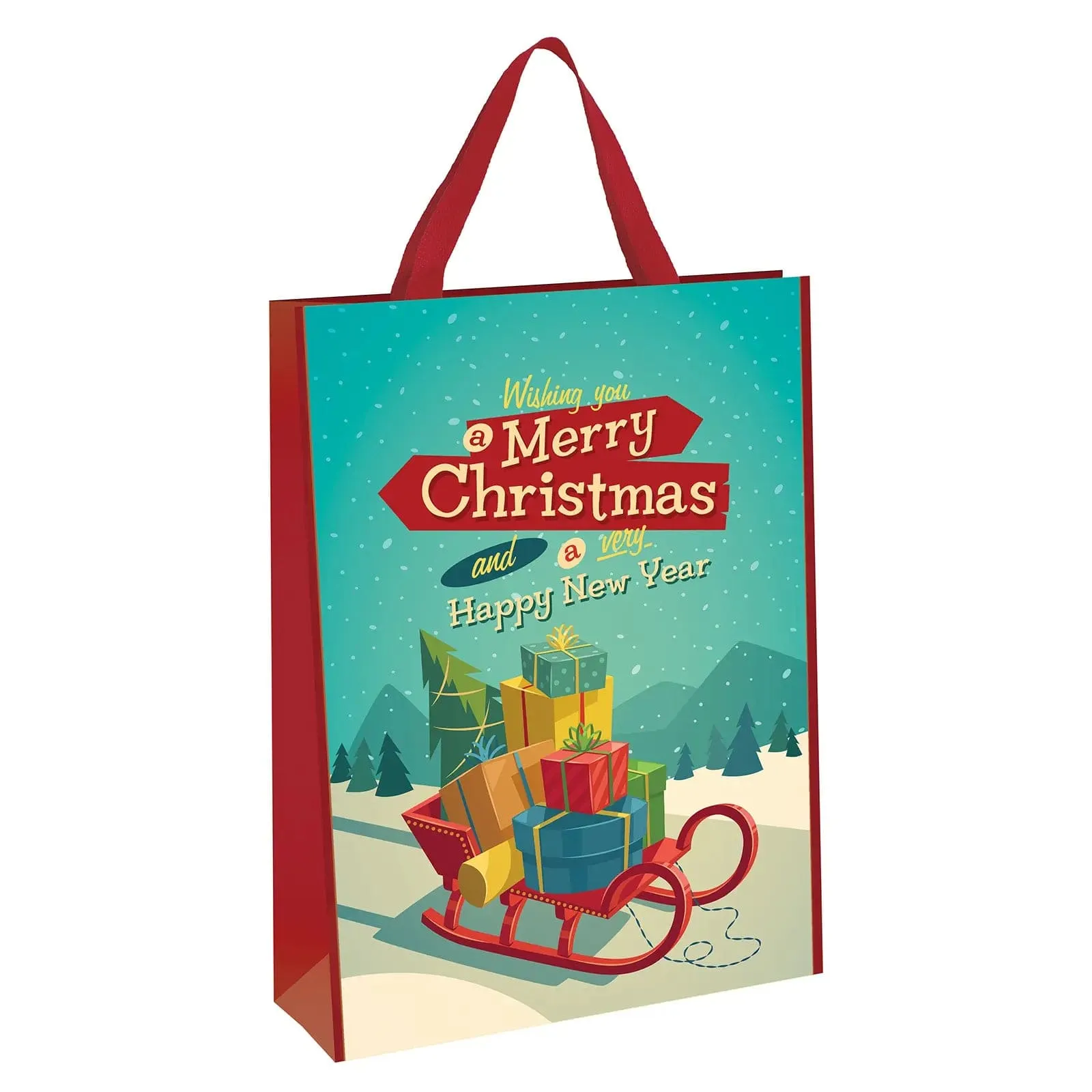 Extra Large Christmas Shopping Gift Bag Woven Design 50 x 70cm