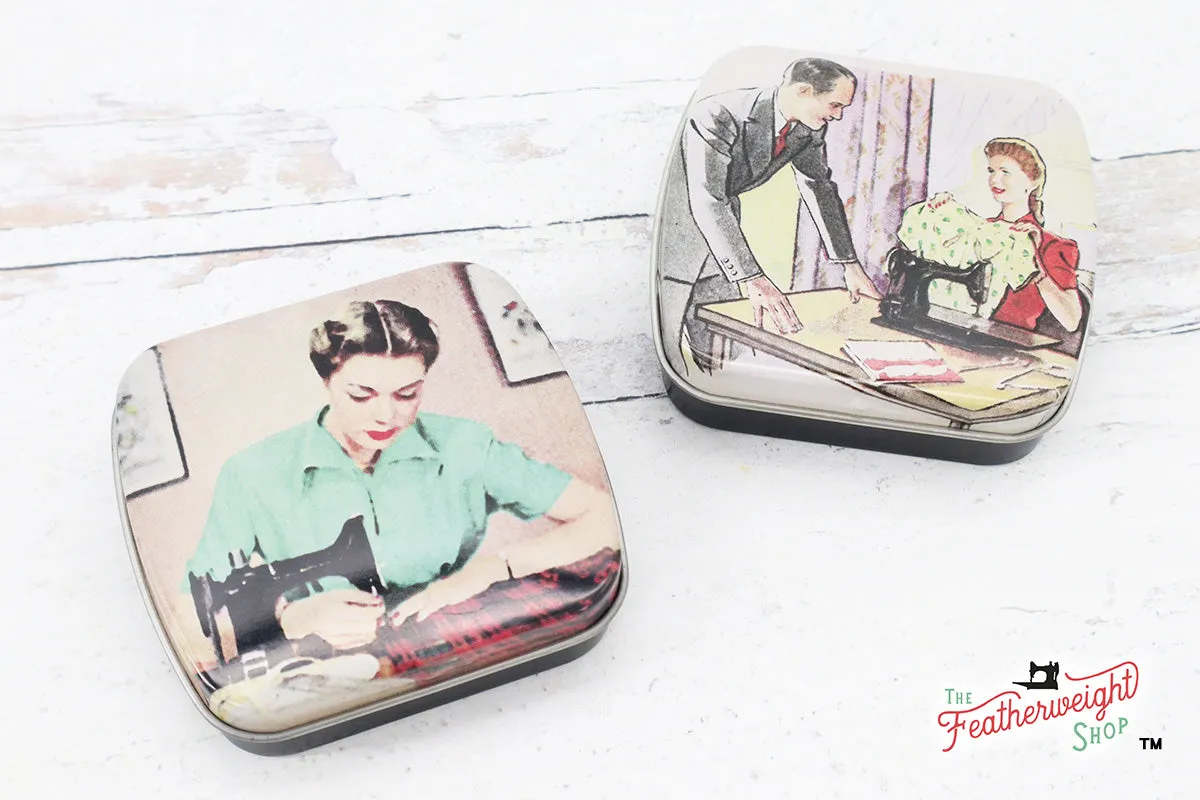 Featherweight Pin Tin & Nostalgic Box - Red Plaid