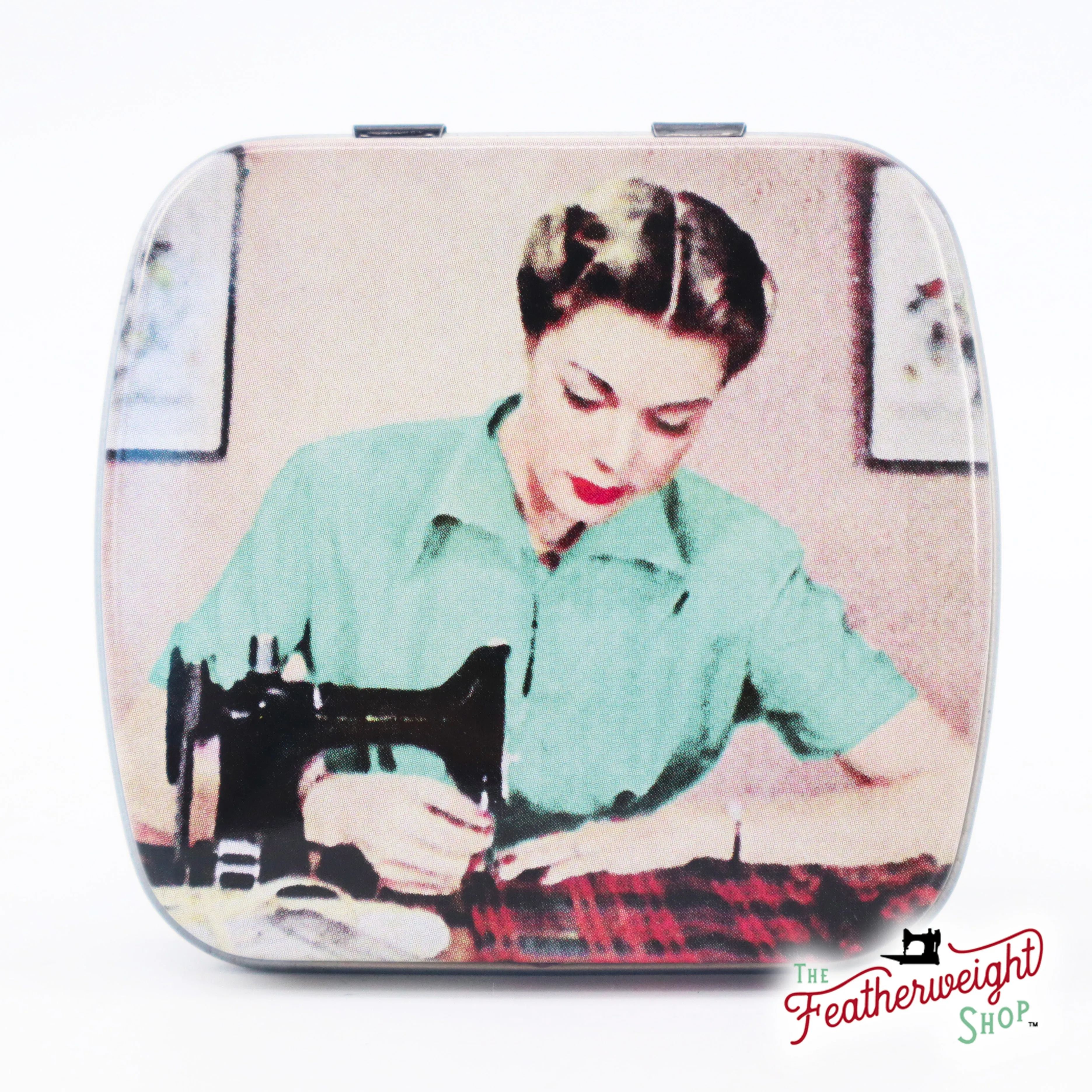 Featherweight Pin Tin & Nostalgic Box - Red Plaid