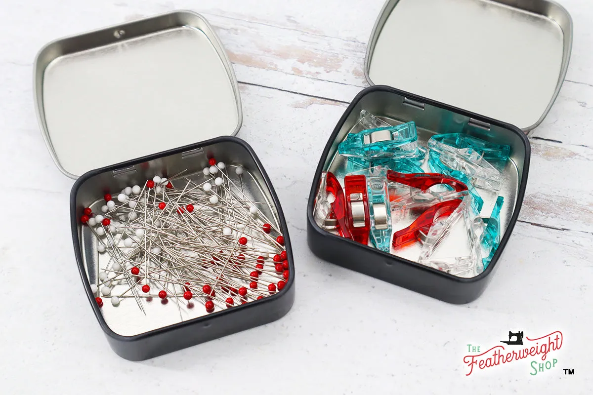 Featherweight Pin Tin & Nostalgic Box - Red Plaid