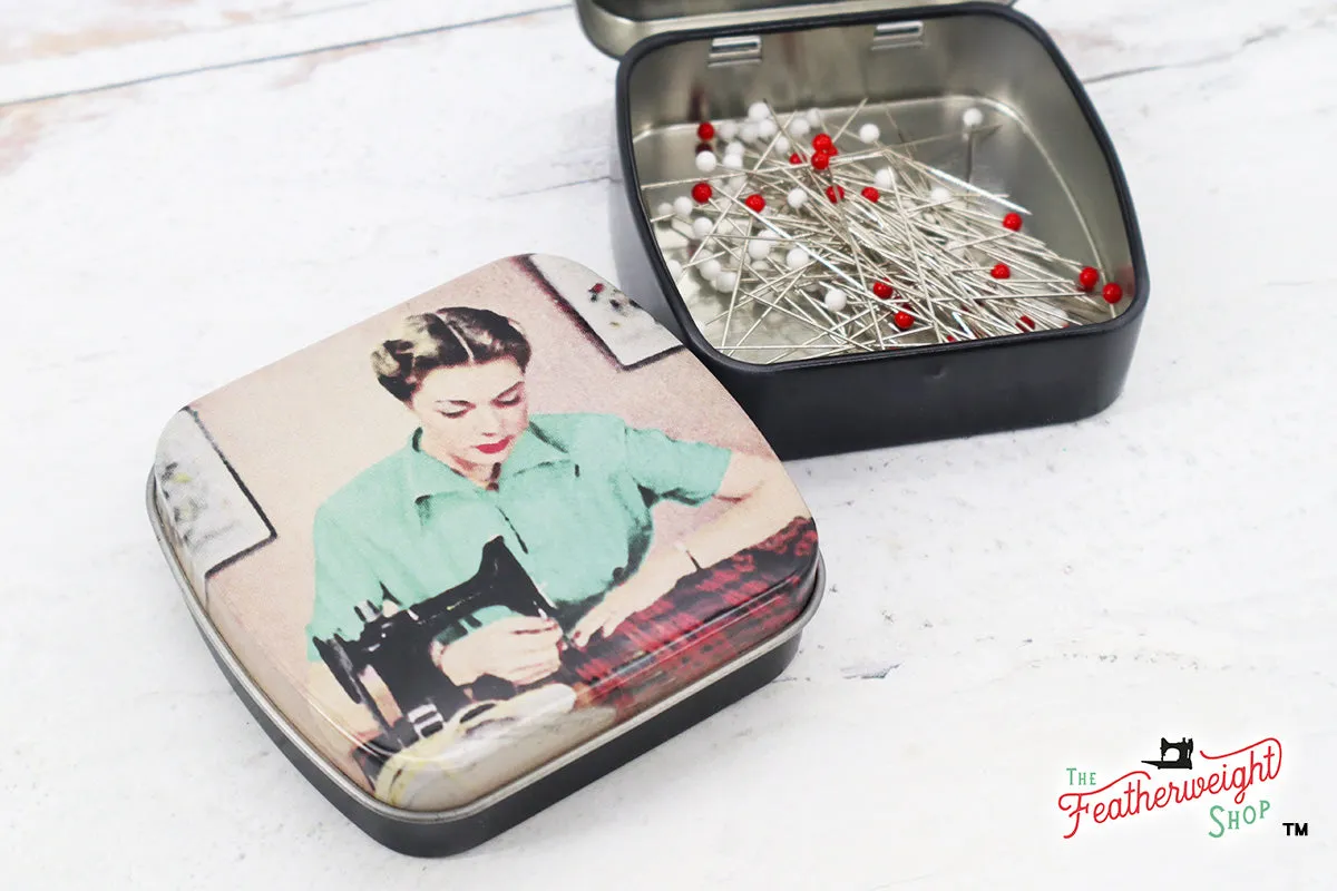 Featherweight Pin Tin & Nostalgic Box - Red Plaid