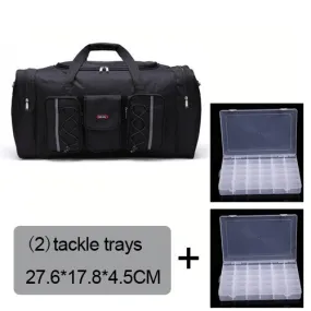 Fishing Bag Large Capacity 70L Multifunctional Reel Bag Backpack Outdoor Fishing Tackle Bag Lure Trays Boxes 65*30*35 cm