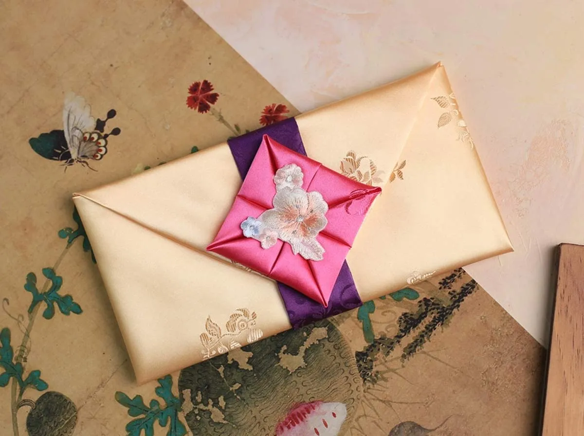 Floral Silk Korean Money Envelope (5 Colors)