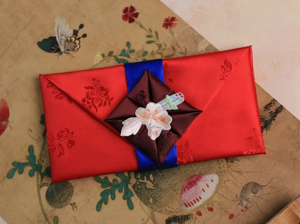 Floral Silk Korean Money Envelope (5 Colors)