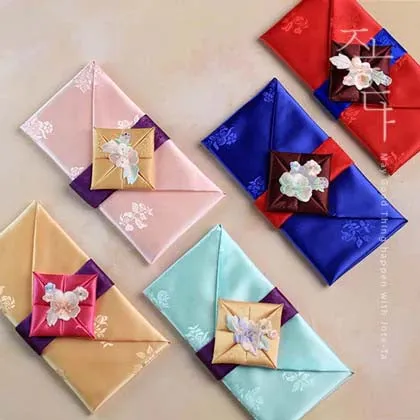 Floral Silk Korean Money Envelope (5 Colors)