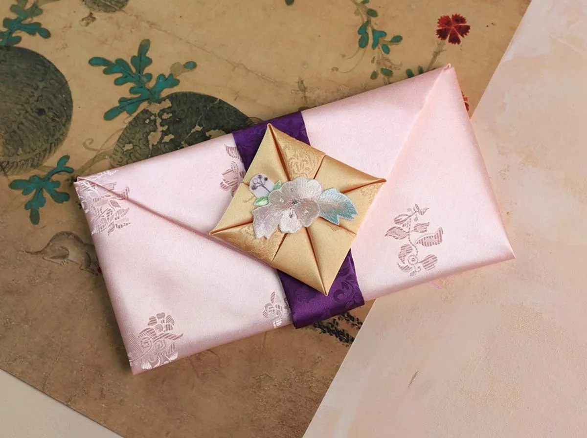 Floral Silk Korean Money Envelope (5 Colors)