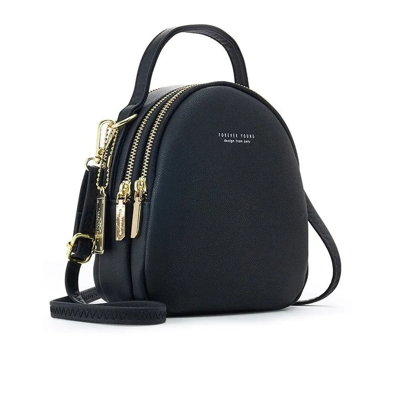 FOREVER YOUNG Mini Backpack or Crossbody Shoulder Bag