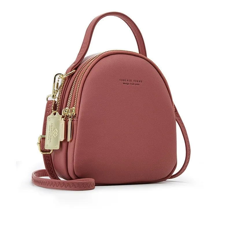 FOREVER YOUNG Mini Backpack or Crossbody Shoulder Bag