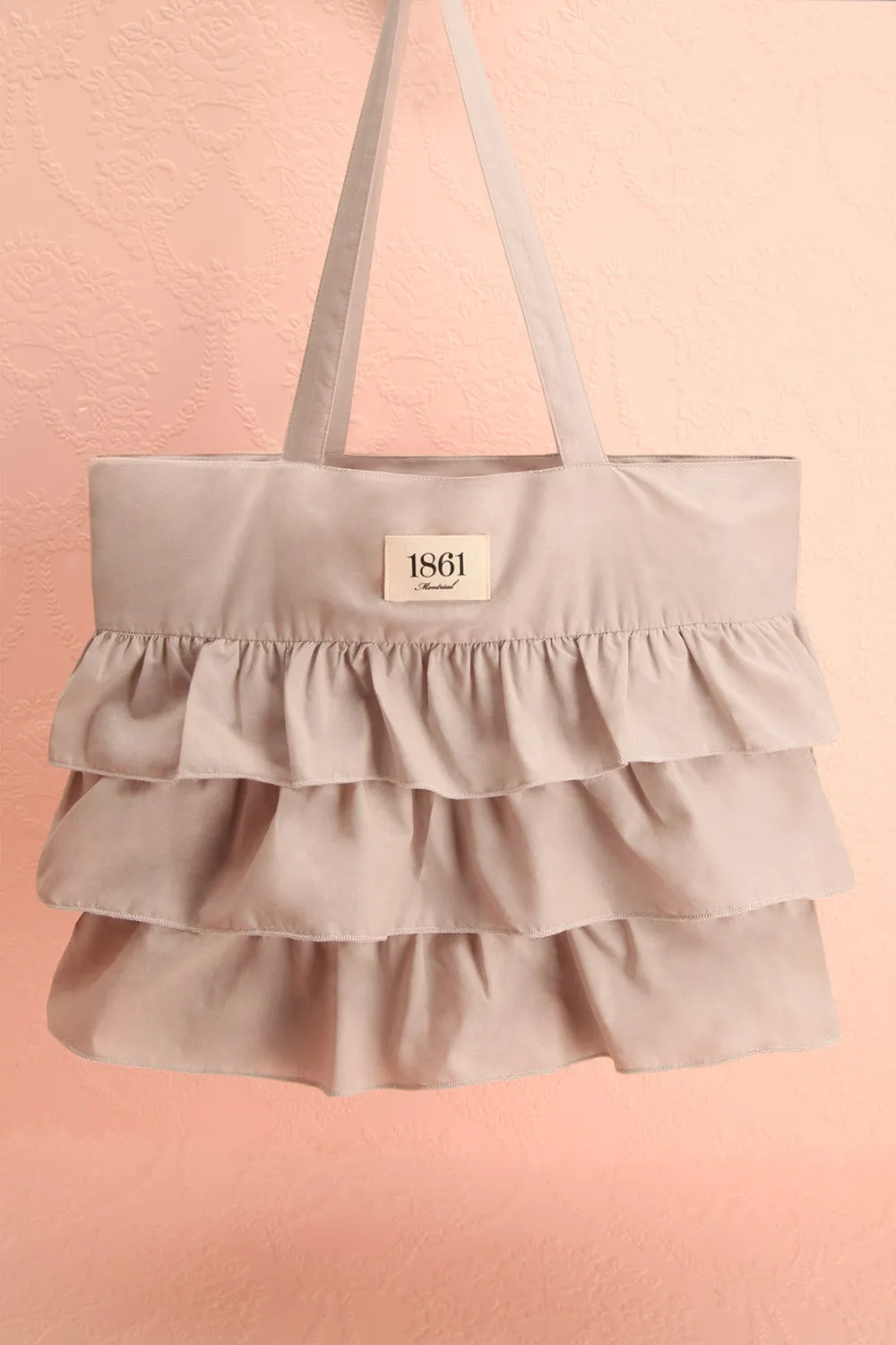 Frevo Grey | Ruffle Shopping Bag