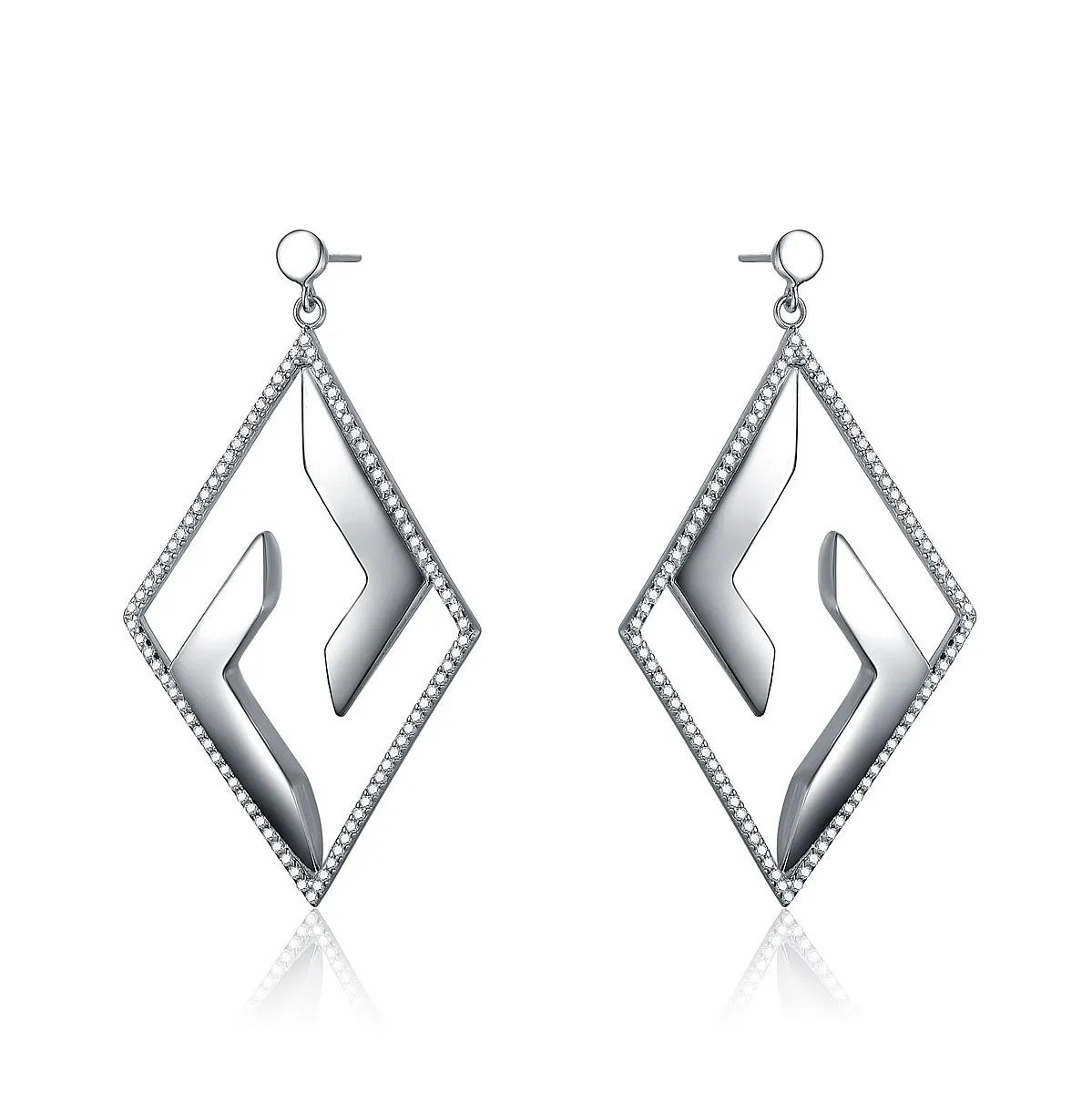 Gabrielle Modernist Argyle Earrings