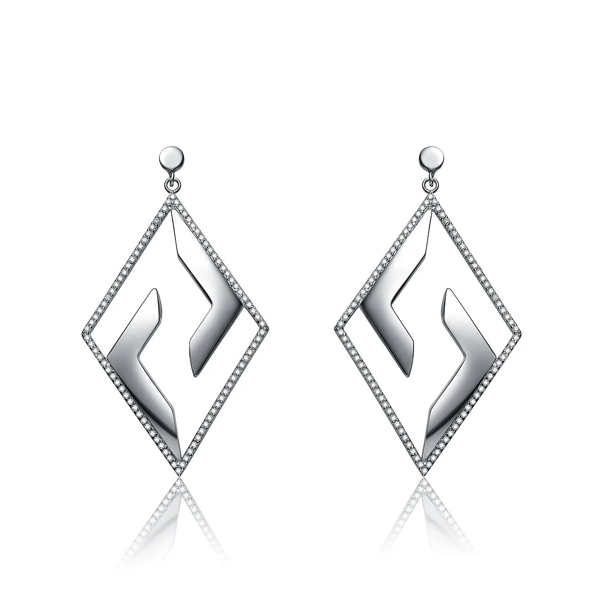 Gabrielle Modernist Argyle Earrings