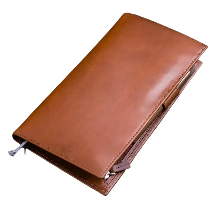 Galen Leather - Hobonichi Weeks Mega Cover/Wallet Insert  - Regular Size - Brown