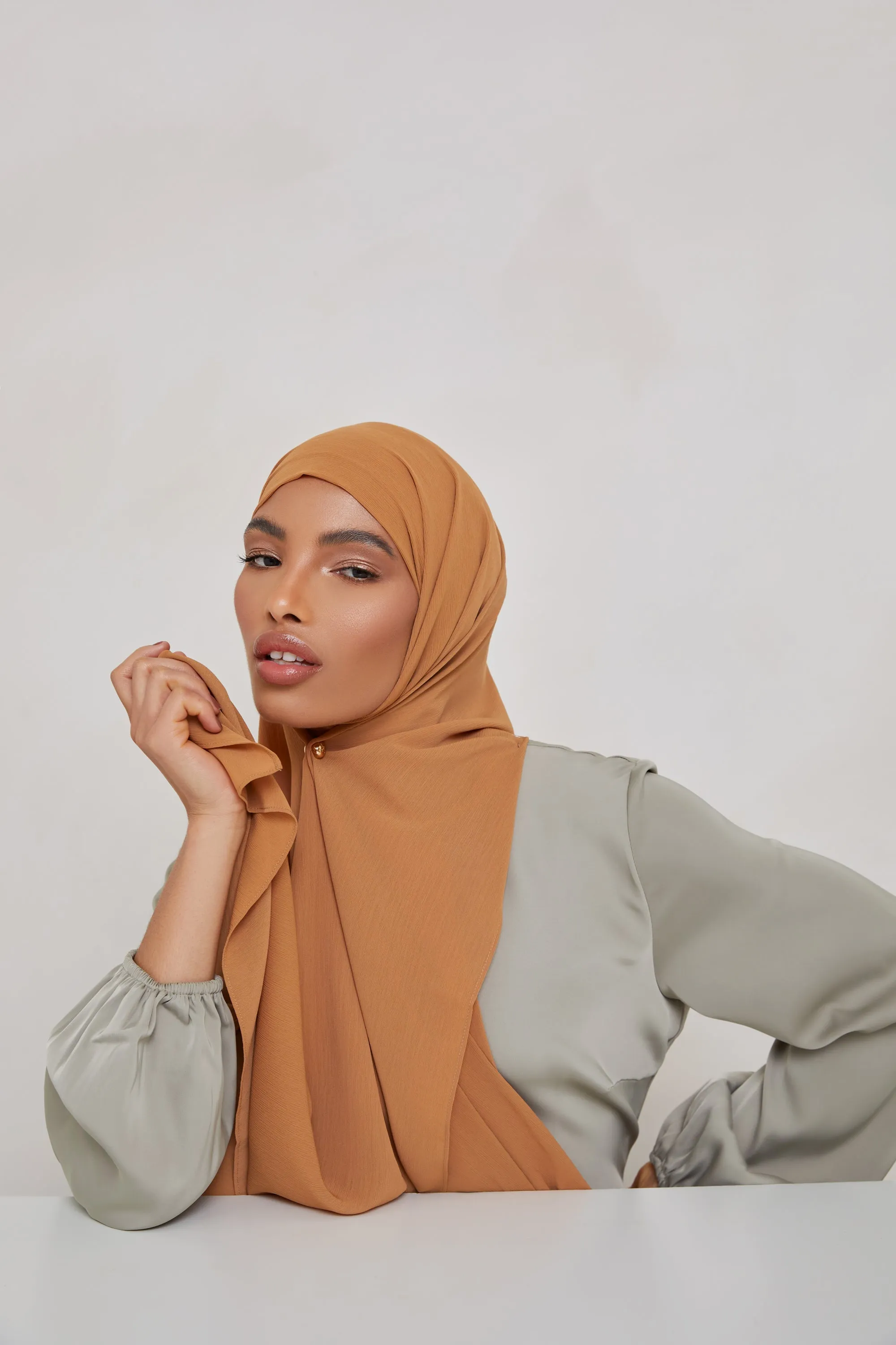 Georgette Crepe Hijab - Butterscotch