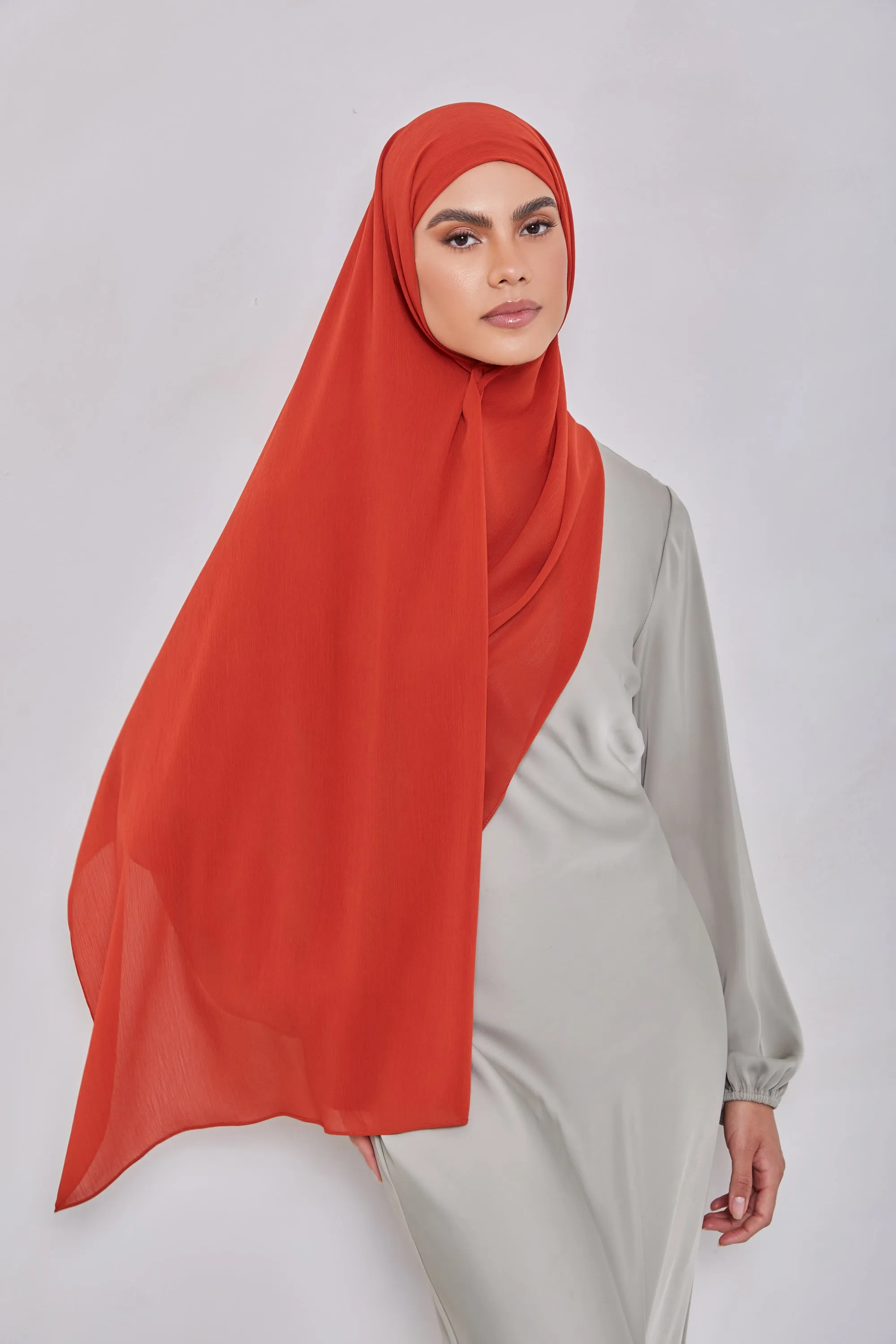 Georgette Crepe Hijab - Paprika