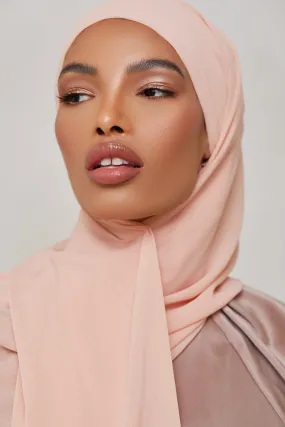 Georgette Crepe Hijab - Peach