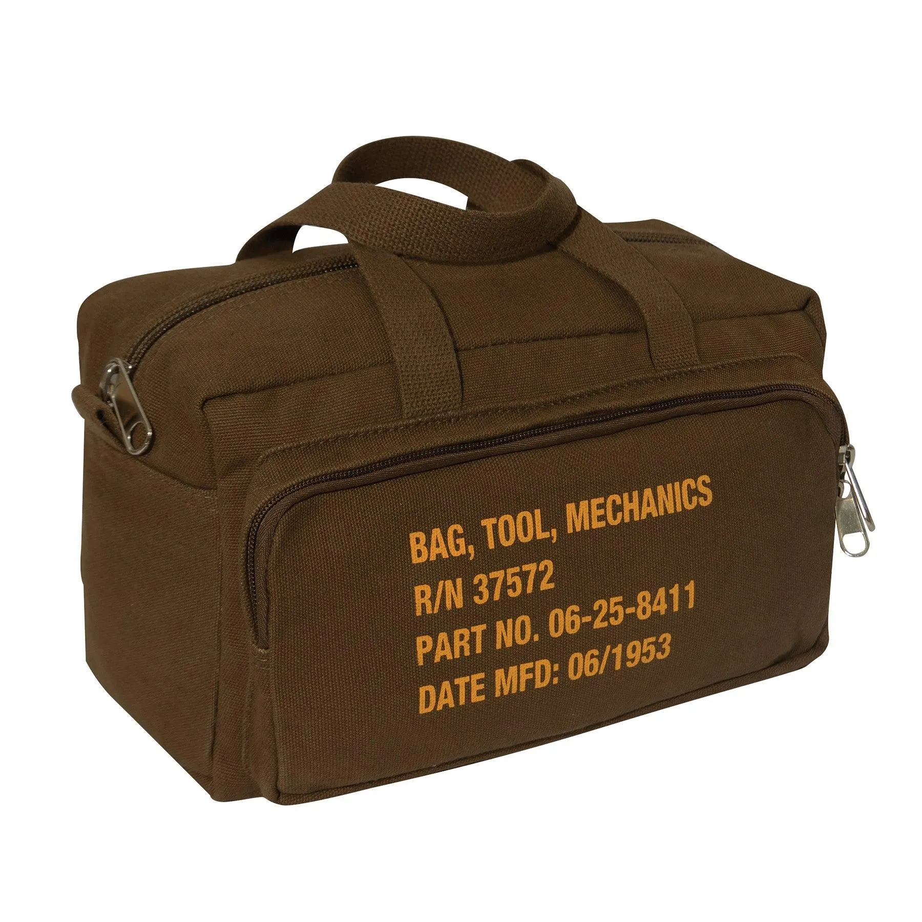 G.I. Type Zipper Pocket Mechanics Tool Bag with Military Stencil