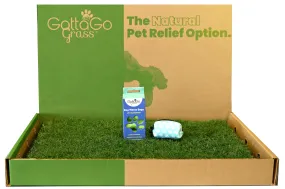 Gotta Go Grass 2 Pack with Tray   Waste Bags   Waste Bag Dispenser