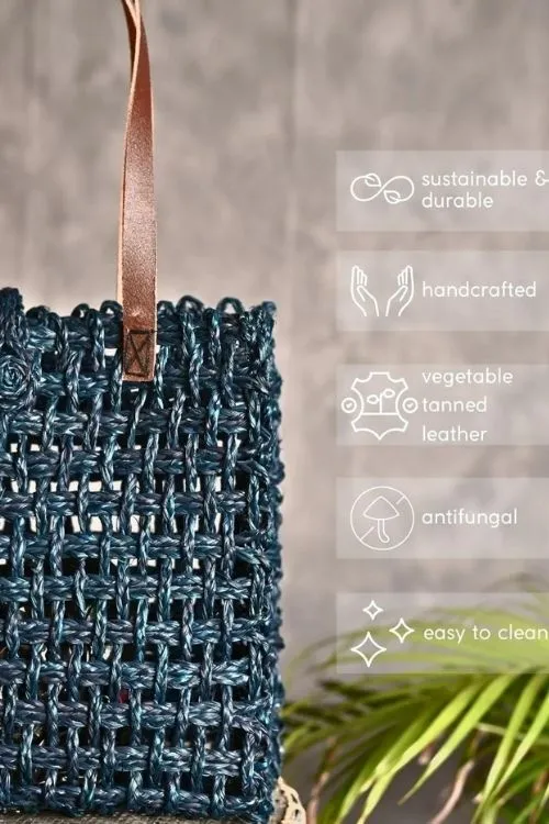 Handmade Sabai Grass Mesh Bag - Large (Neer)