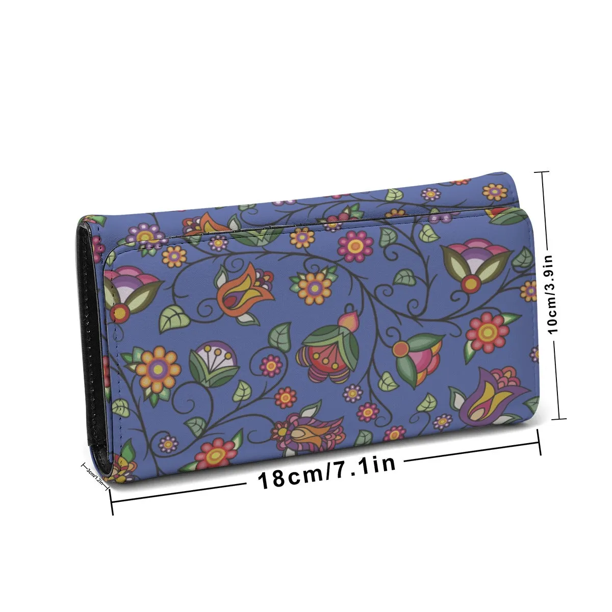 Heartbeat Petals Blue Foldable Wallet