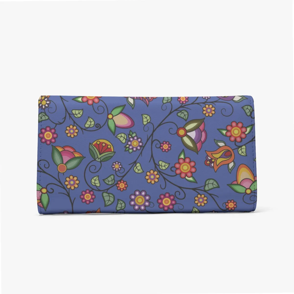 Heartbeat Petals Blue Foldable Wallet