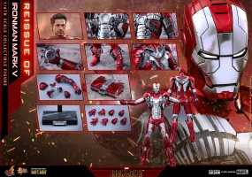 Hot Toys 1/6 Iron Man 2 Iron Man Mark V (5) Diecast Sixth Scale Figure MMS400-D18 (Reissue)