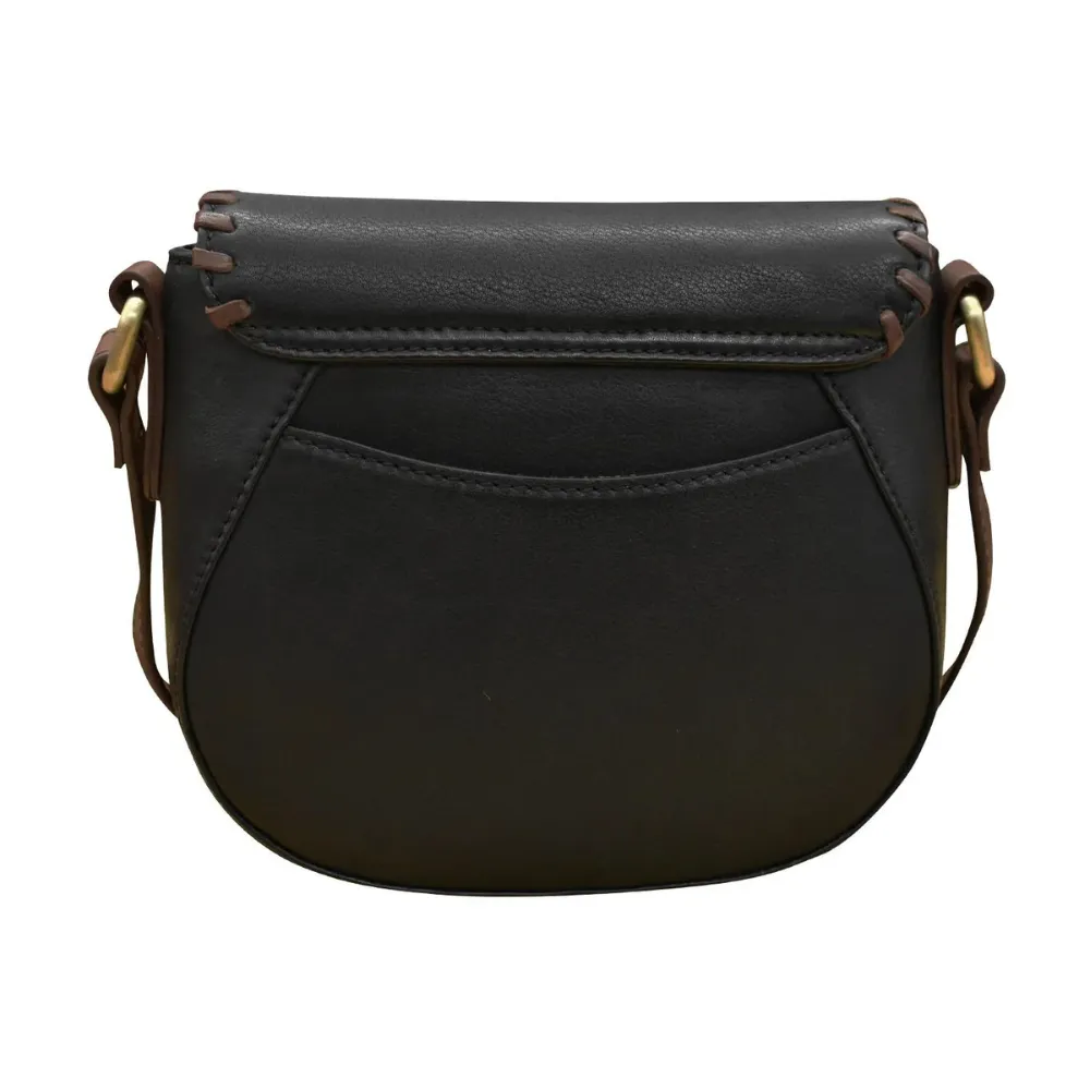 ili New York Urbano Saddle Bag Black/Coffee