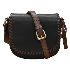 ili New York Urbano Saddle Bag Black/Coffee