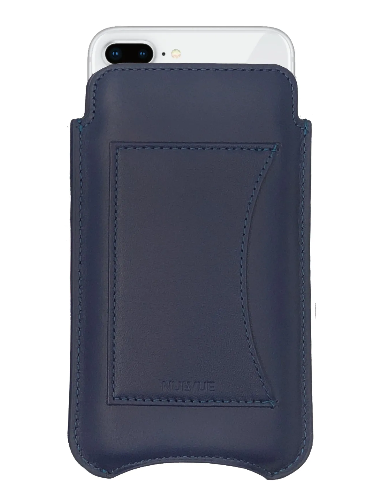 iPhone 8 Plus | 7 Plus Wallet Case in Blue Leather | Screen Cleaning Sanitizing Lining.