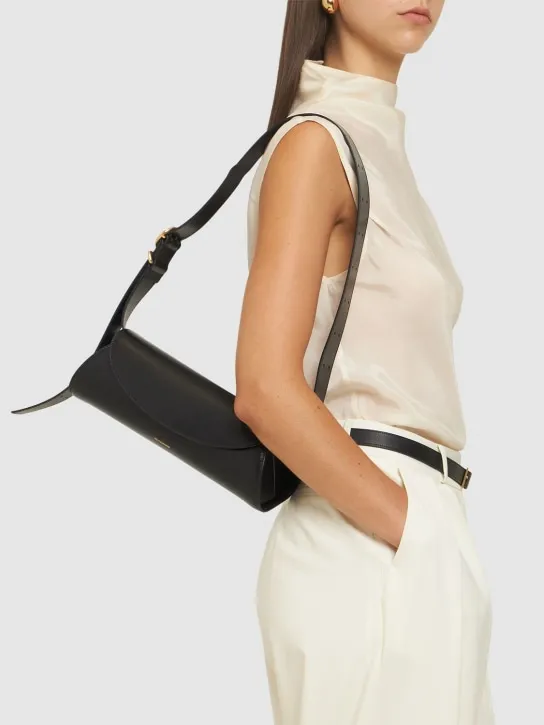 Jil Sander   Small Cannolo leather shoulder bag 