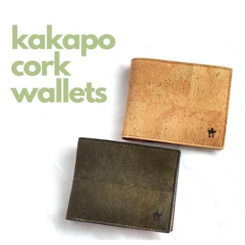 Kakapo Cork Wallet - Unique Unisex Slim Wallet for Men and Women - Tan