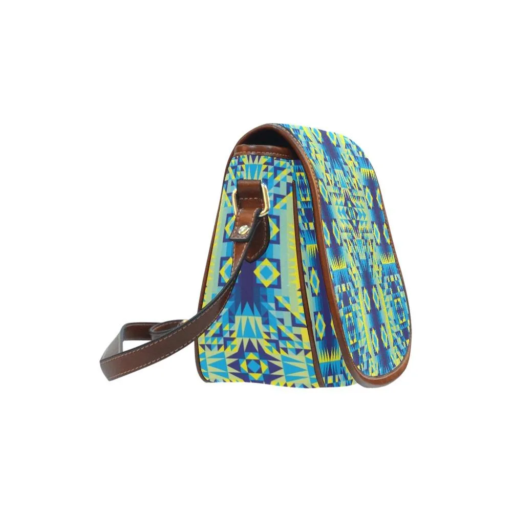 Kaleidoscope Jaune Bleu Saddle Bag/Small