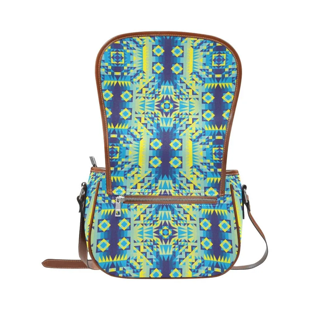 Kaleidoscope Jaune Bleu Saddle Bag/Small