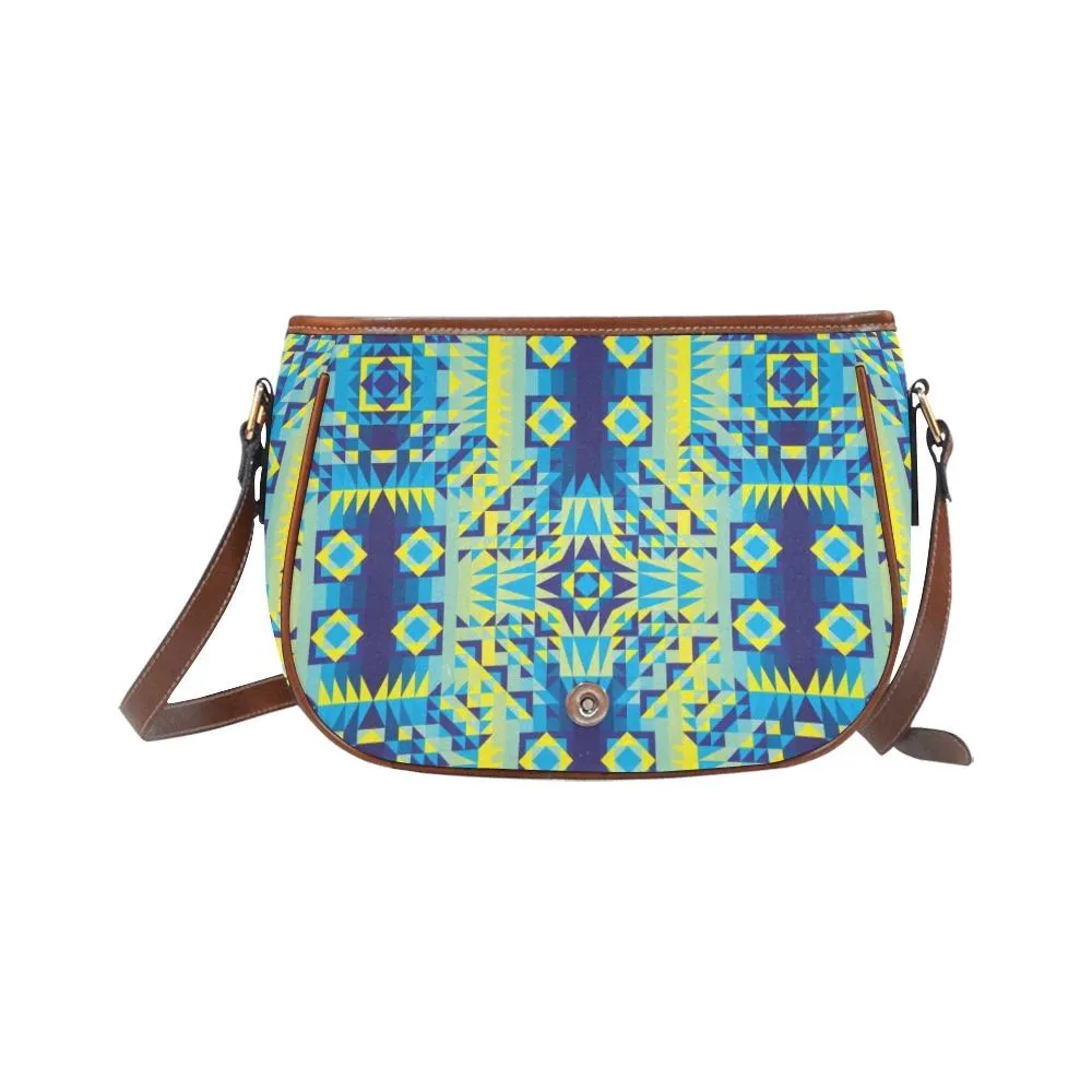 Kaleidoscope Jaune Bleu Saddle Bag/Small